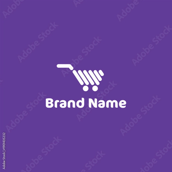 Obraz ecommerce online store logo design vector