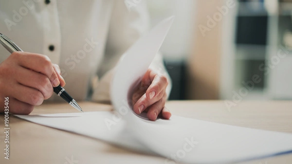 Obraz Signing documents in the office