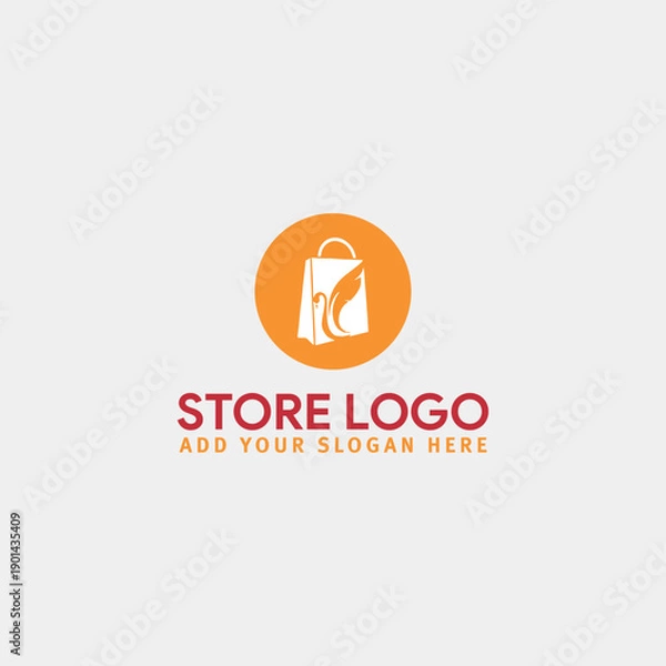Obraz ecommerce online store logo design vector
