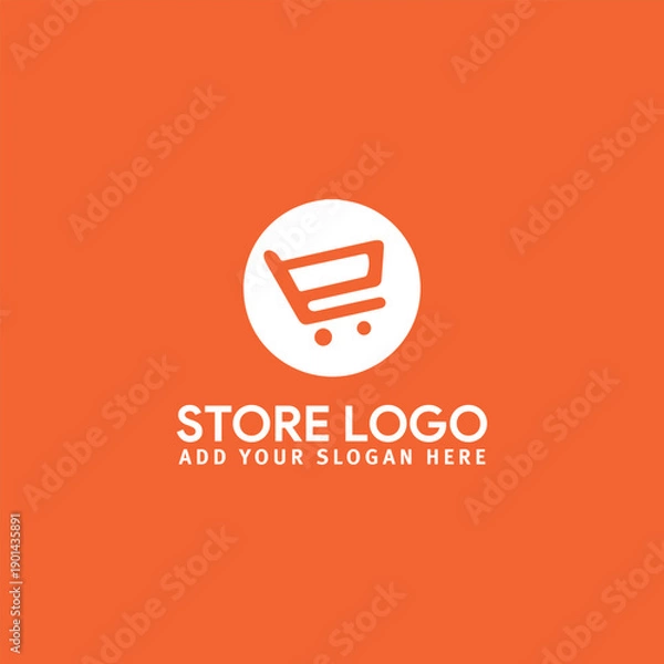 Obraz ecommerce online store logo design vector