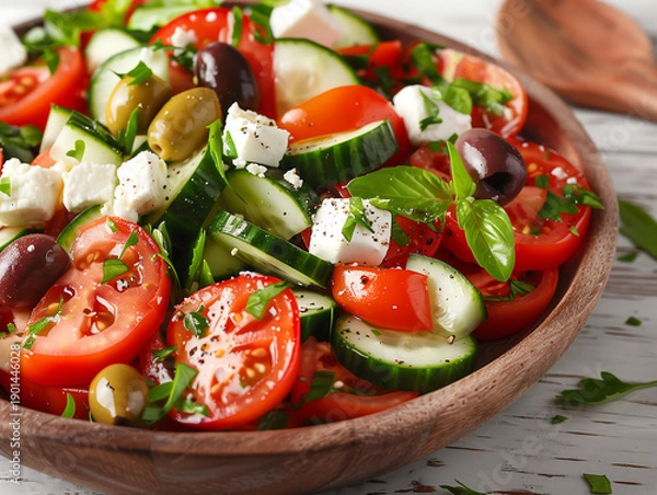 Obraz Fresh Mediterranean salad