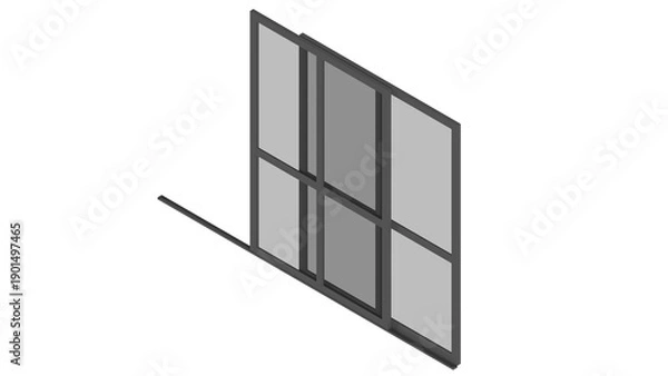 Fototapeta  sliding door isolated