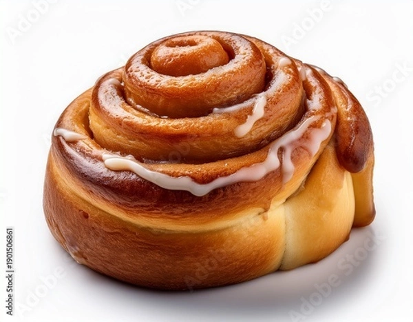 Obraz cinnabon bun isolated on white background