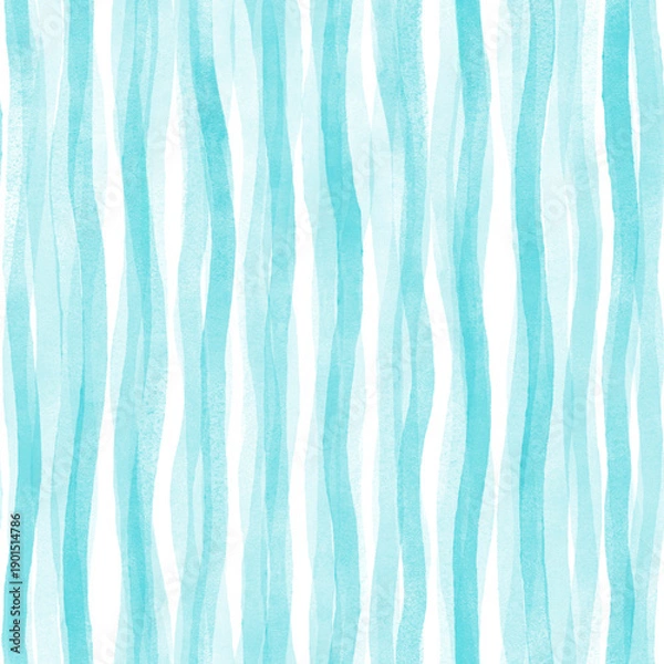 Fototapeta Vertical Wavy Stripes Seamless Background