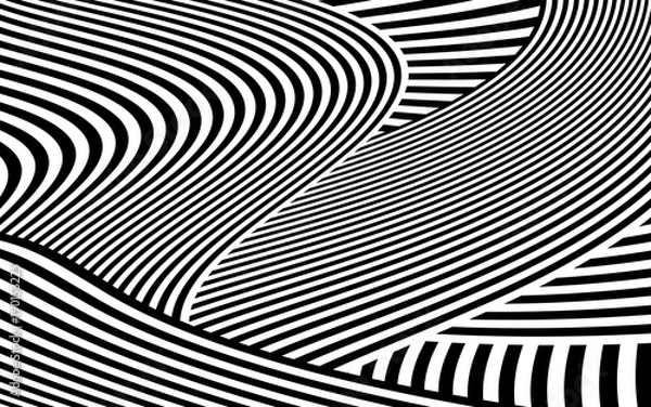 Fototapeta Zebra Design Black and White Stripes Vector