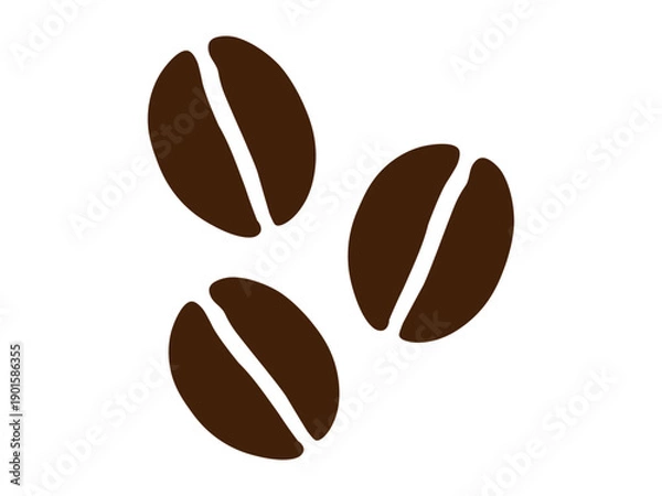 Obraz カフェをイメージしたコーヒー豆のアイコン