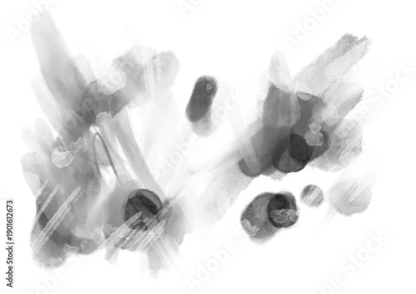 Obraz しぶき背景素材、手書き、墨で描いた抽象的な模様