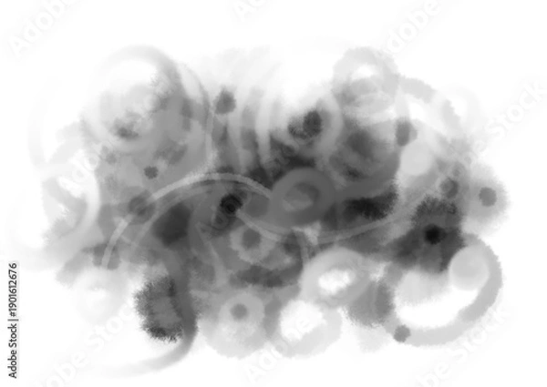 Obraz 黒墨の煙のような背景水彩テクスチャ素材