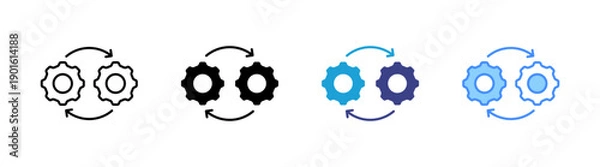 Obraz Transition icon set multiple style collection