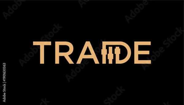 Fototapeta digital trading chart logo vector