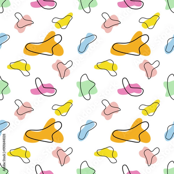 Obraz Abstract Liquid Shapes Vector with Flowing Curved Lines