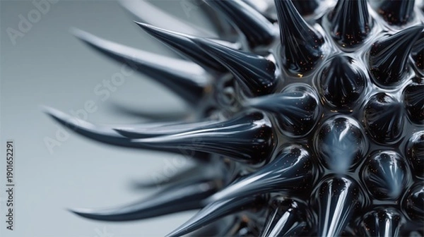 Obraz Magnetic Ferrofluid Forming Spikes / 鋭いスパイクを形成する磁性流体7