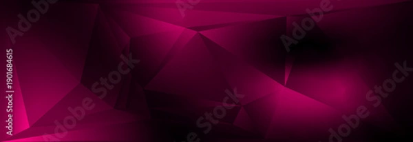 Fototapeta Abstract Geometric Polygon Background with Dark Pink Gradient