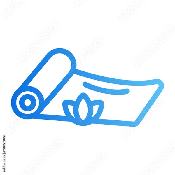 Obraz Yoga mat Line Gradient Icon