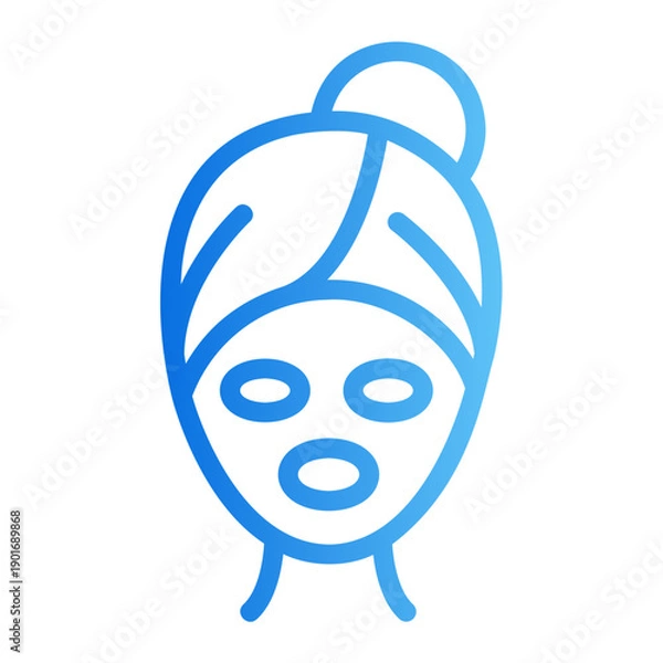 Obraz Spa face mask Line Gradient Icon