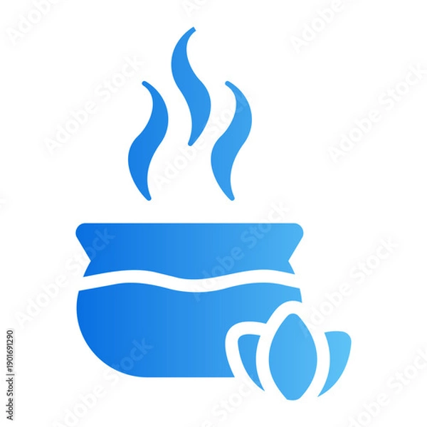 Obraz Aromatic steam Line Gradient Icon