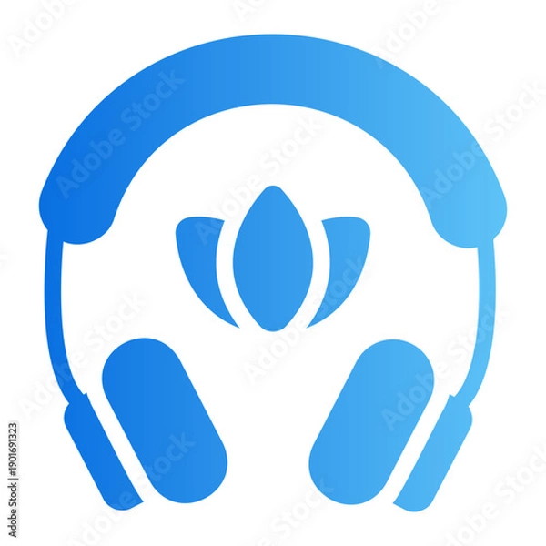 Obraz Headphone relax Line Gradient Icon