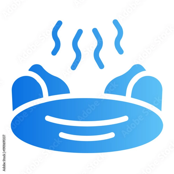 Fototapeta Hot spring pool Line Gradient Icon