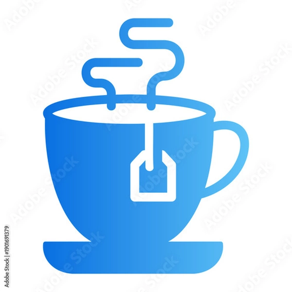 Fototapeta Tea cup Line Gradient Icon