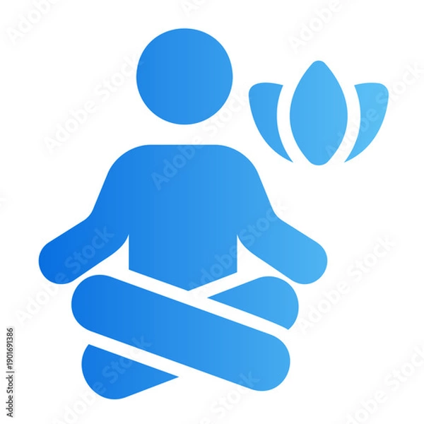 Obraz Yoga pose Line Gradient Icon