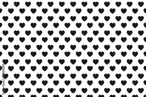 Obraz Black love shape pattern design for Valentines day