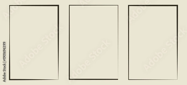 Obraz Vintage box border line frame design