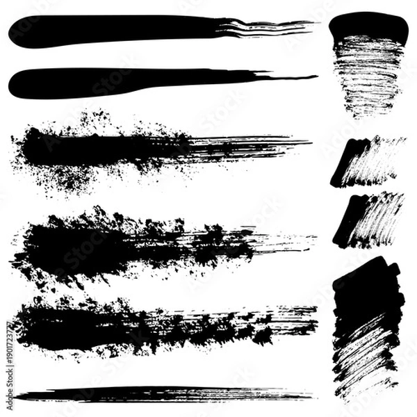 Obraz Black brush strokes for creative designs