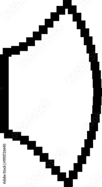 Fototapeta Square shape pixel icon 80s style