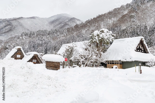 Obraz 冬の白川郷