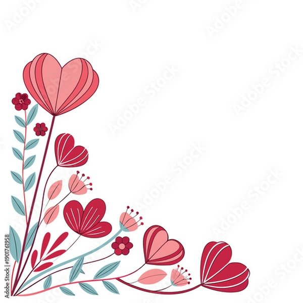 Obraz Romantic Floral Corner Decoration