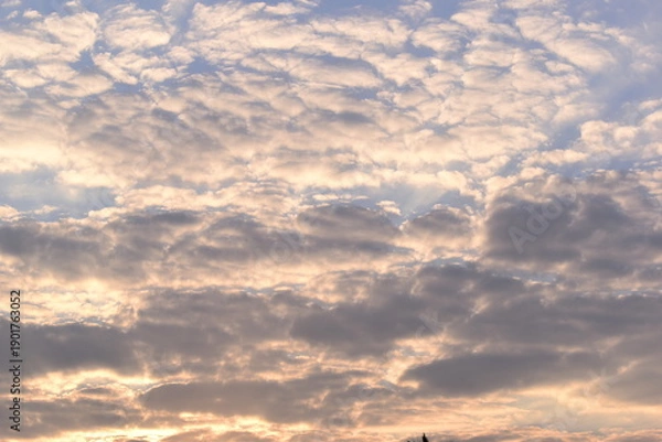 Obraz beautiful blue sky with sunlight in springtime