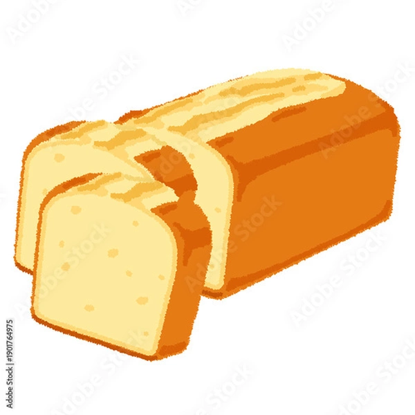 Obraz パウンドケーキのイラスト