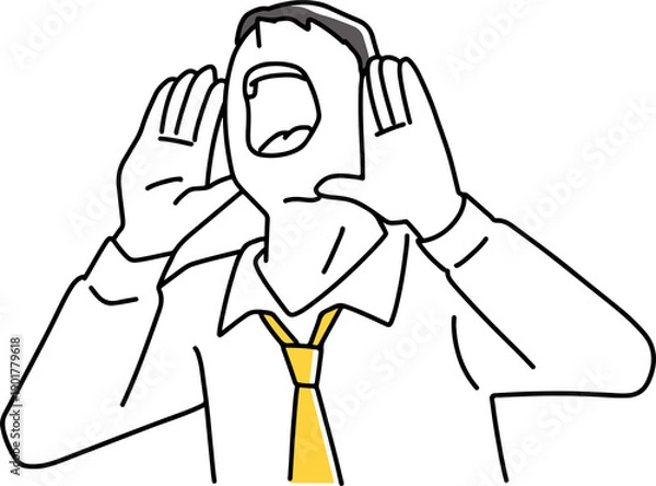 Obraz 叫ぶ男性社員