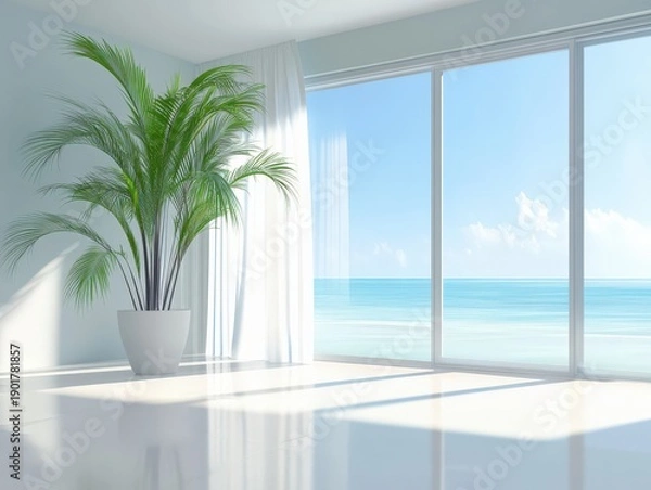 Obraz 海が見える明るい部屋