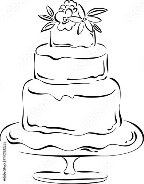 Obraz hand drawn wedding