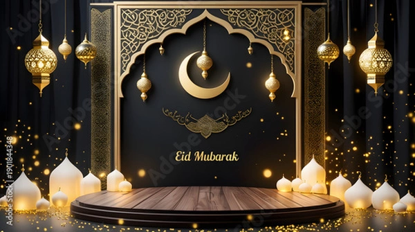 Obraz Celebrate Eid with premium product podium