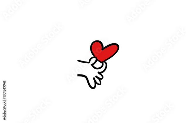 Obraz ハート　手　感謝