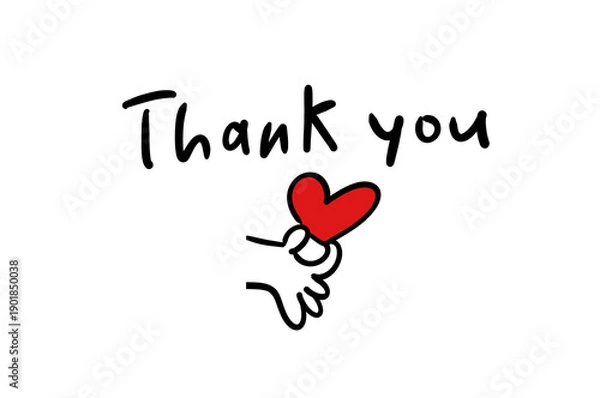 Obraz ハート　手　感謝