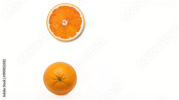 Fototapeta orange on white background