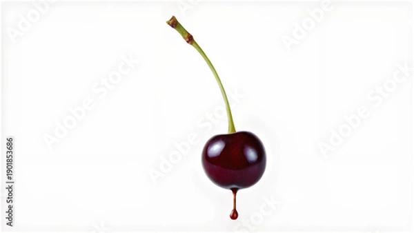 Fototapeta cherries on a white background