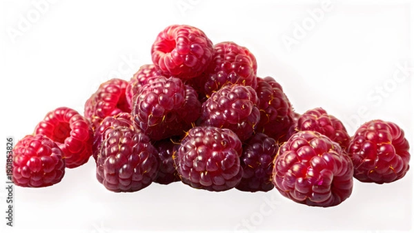 Obraz raspberry on white background