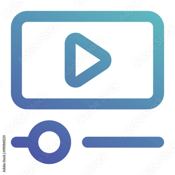 Obraz video player icon for illustration