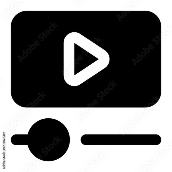 Obraz video player icon for illustration
