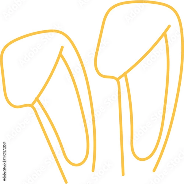 Obraz Easter Bunny Ears Illustration