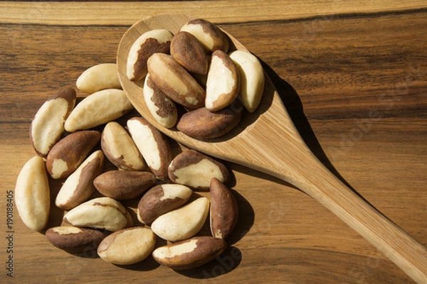 Obraz Heap of Fresh Brazil Nuts
