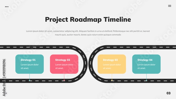 Fototapeta Project Roadmap Timeline