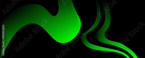 Obraz abstract green wave background design