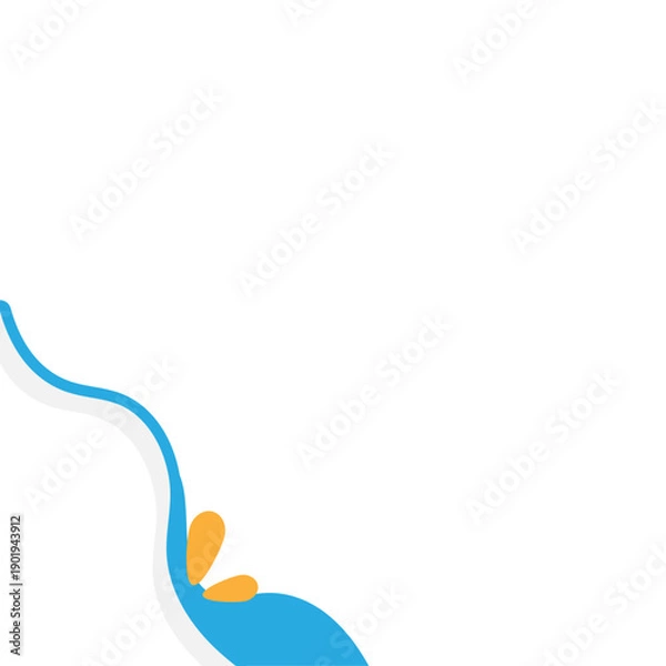 Fototapeta Flat Line Corner