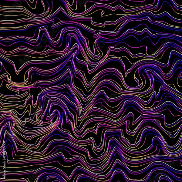 Obraz Electric Purple Pulse Wave Seamless pattern