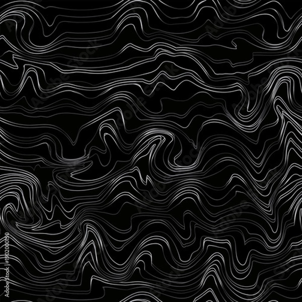 Obraz Dark Minimalist Wave Trace Seamless pattern